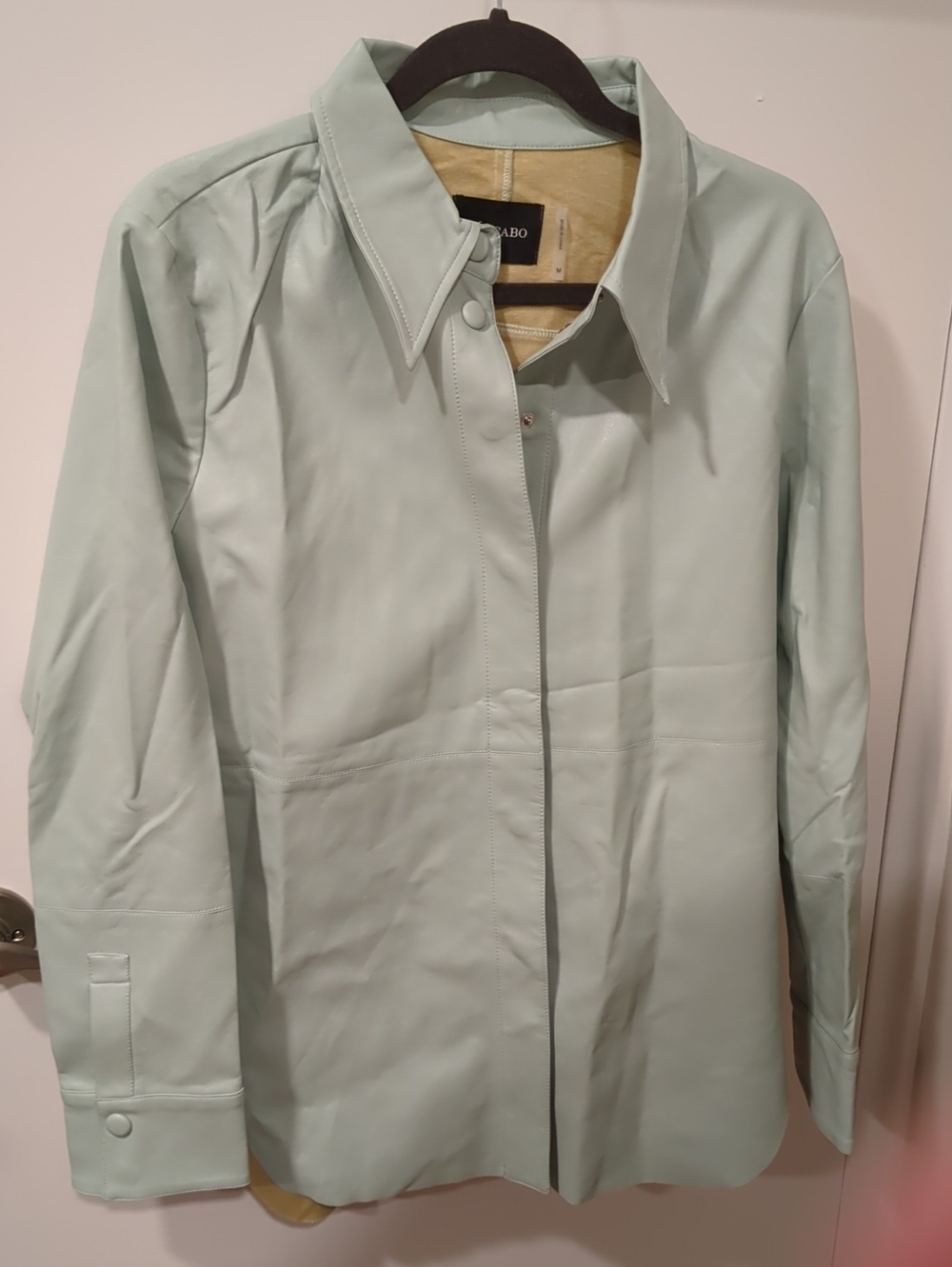 NWOT Dolce Cabo Mint Green Faux Leather Jacket - Women's Coat